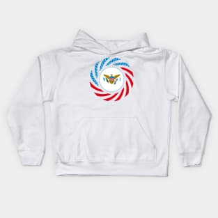 Virgin Islander American Multinational Patriot Flag Series Kids Hoodie